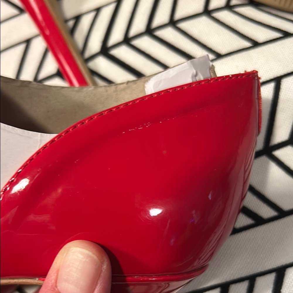 Calvin Klein Red Patent Leather Heels - Picture 8 of 9